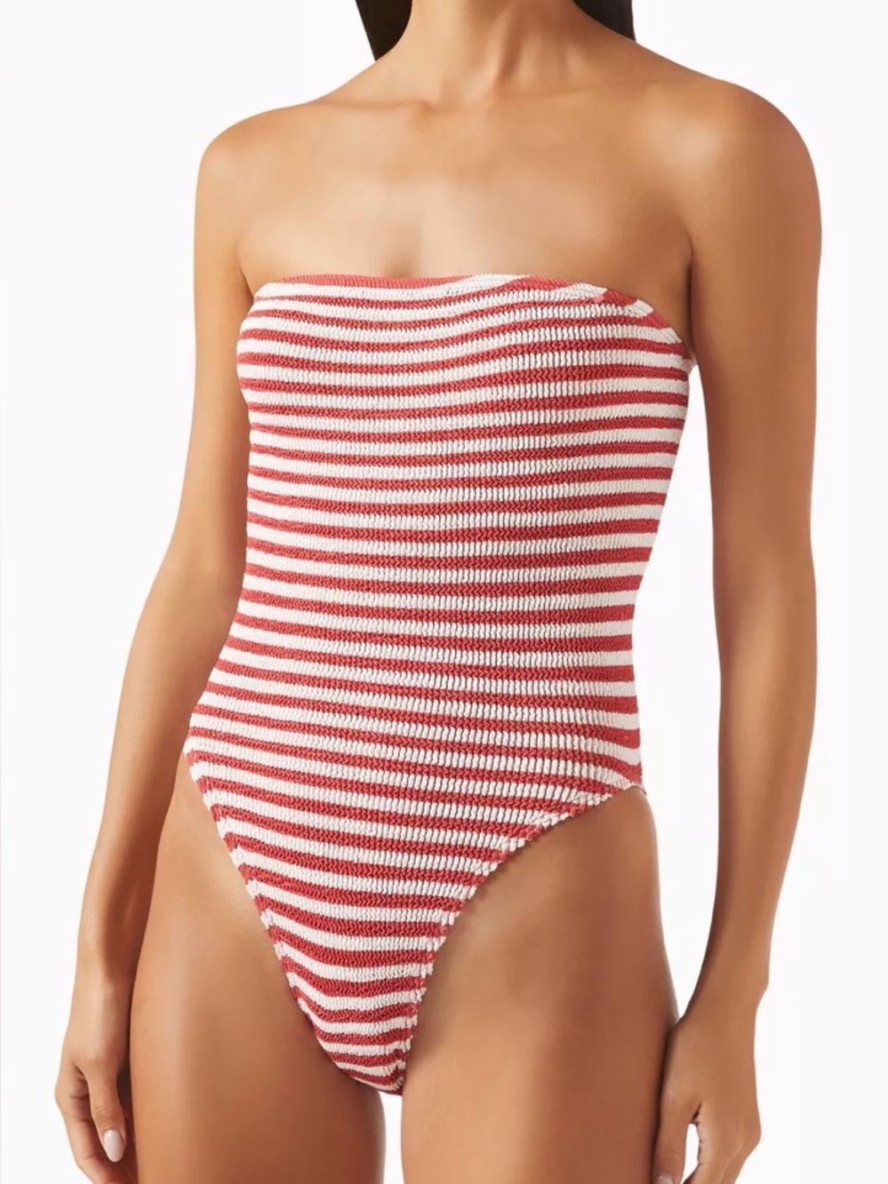 BOND-EYE Fane Red/White Stripe One Piece Swimsuit One Size